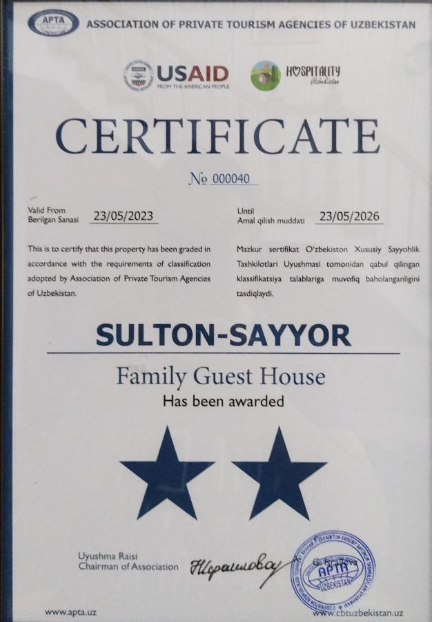 Sulton-Sayyor Hotell Khiva Eksteriør bilde